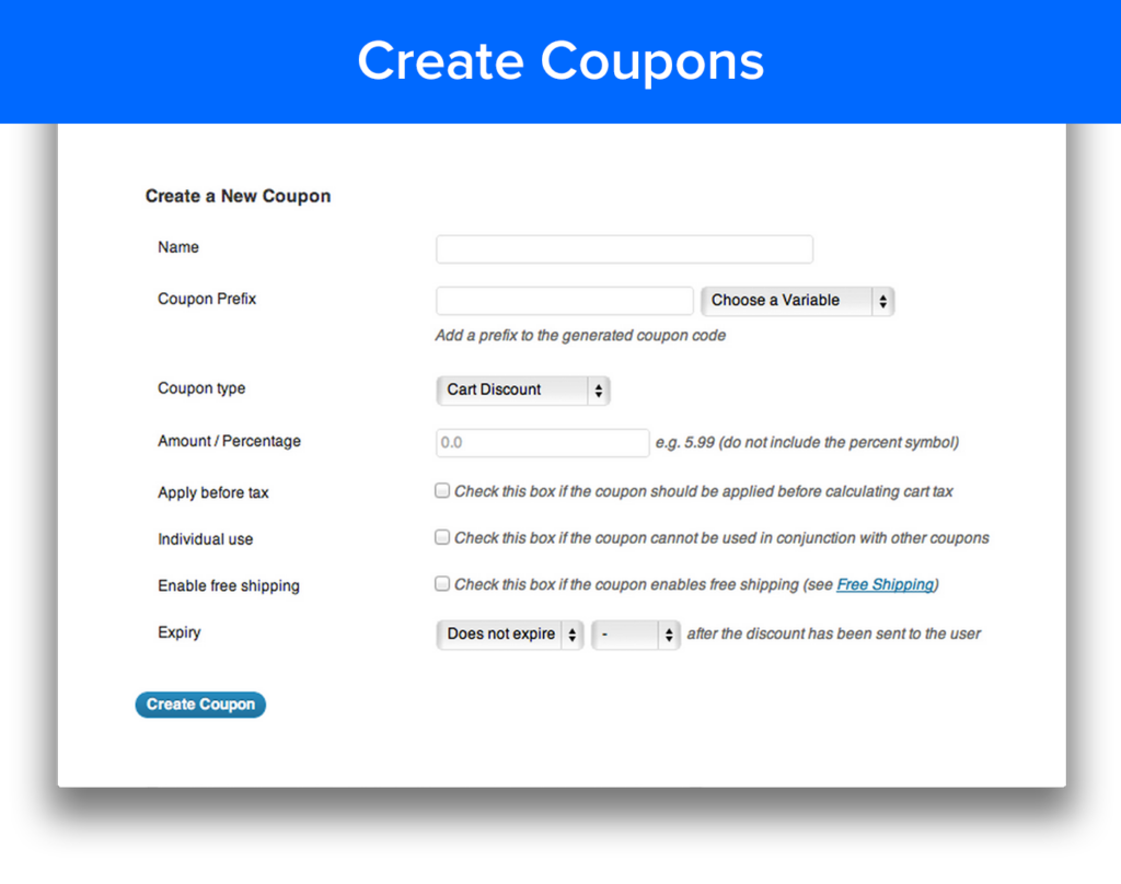 Create a coupon to link to your WooCommerce follow up emails.