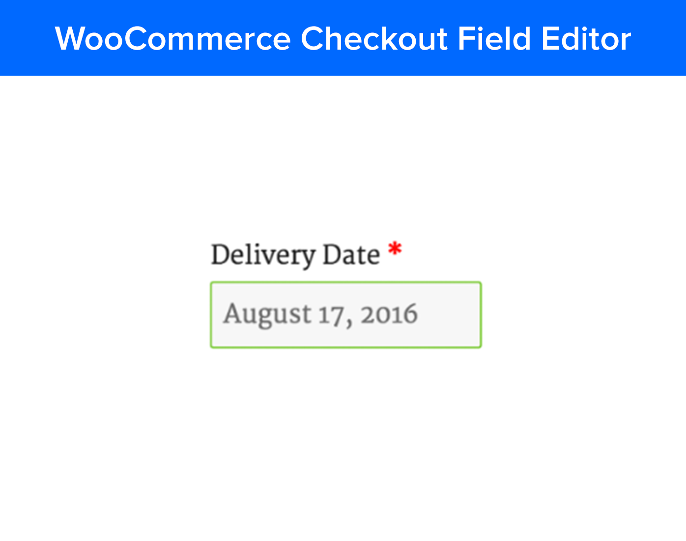 Optimize your checkout process by adding, removing or editing fields to suit your needs with WooCommerce Checkout Field Editor.